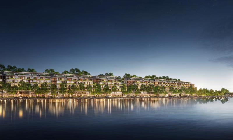 1-3 Dãy phố trung tầng Marina nằm dọc sông Lam biểu tượng của thành phố Vinh vừa ra mắt.