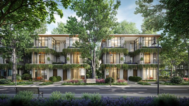 27052cb2-1317-49c7-8c7f-911816b589e5-1 Mỗi căn nhà tại dự án đều được phủ xanh.